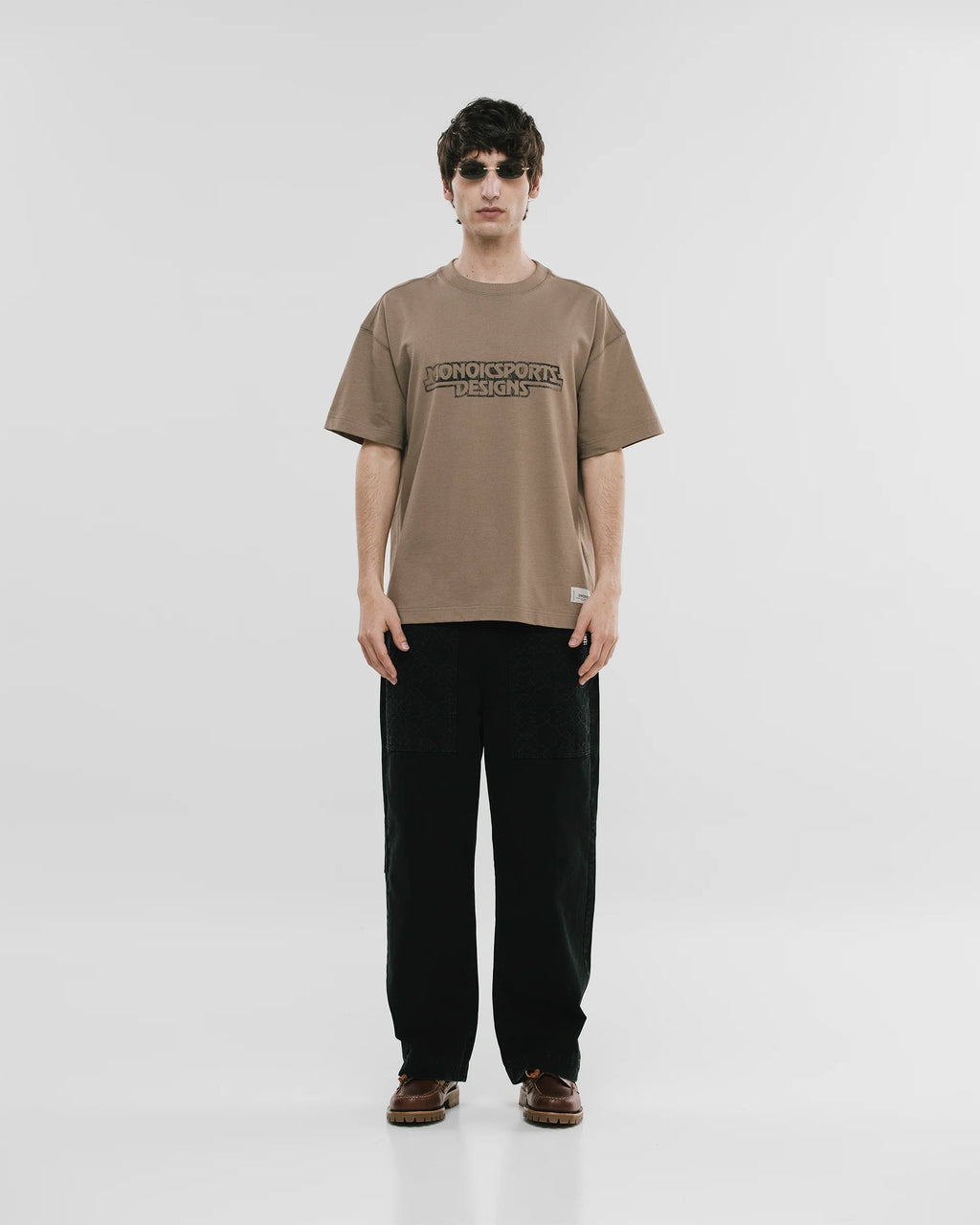Monoic Camiseta Oversized Sponsors - Sand