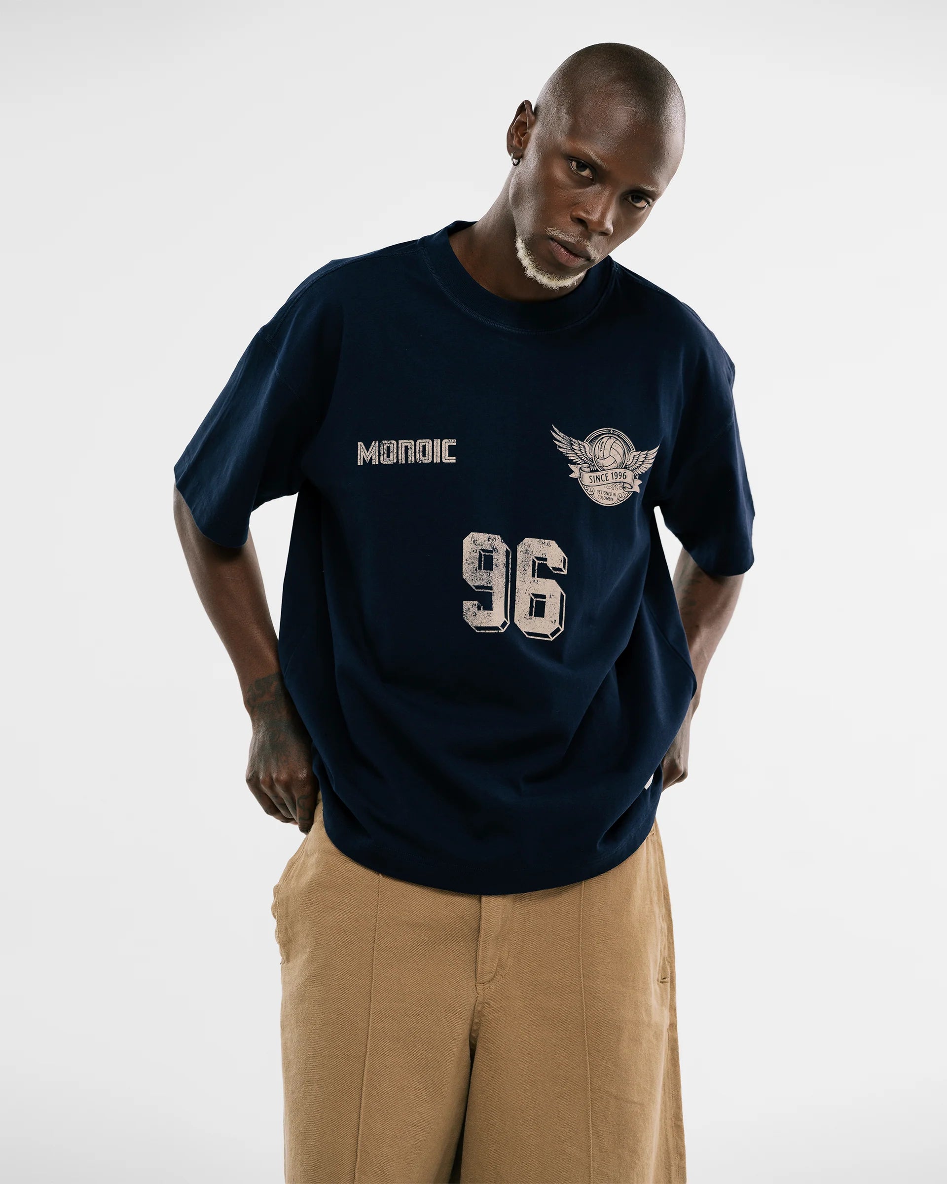 Monoic Camiseta Oversized Retro Dream Team - Navy Blue