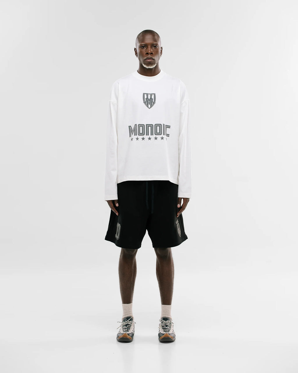 Monoic Camiseta Oversized Shield Long Sleeve - Off White