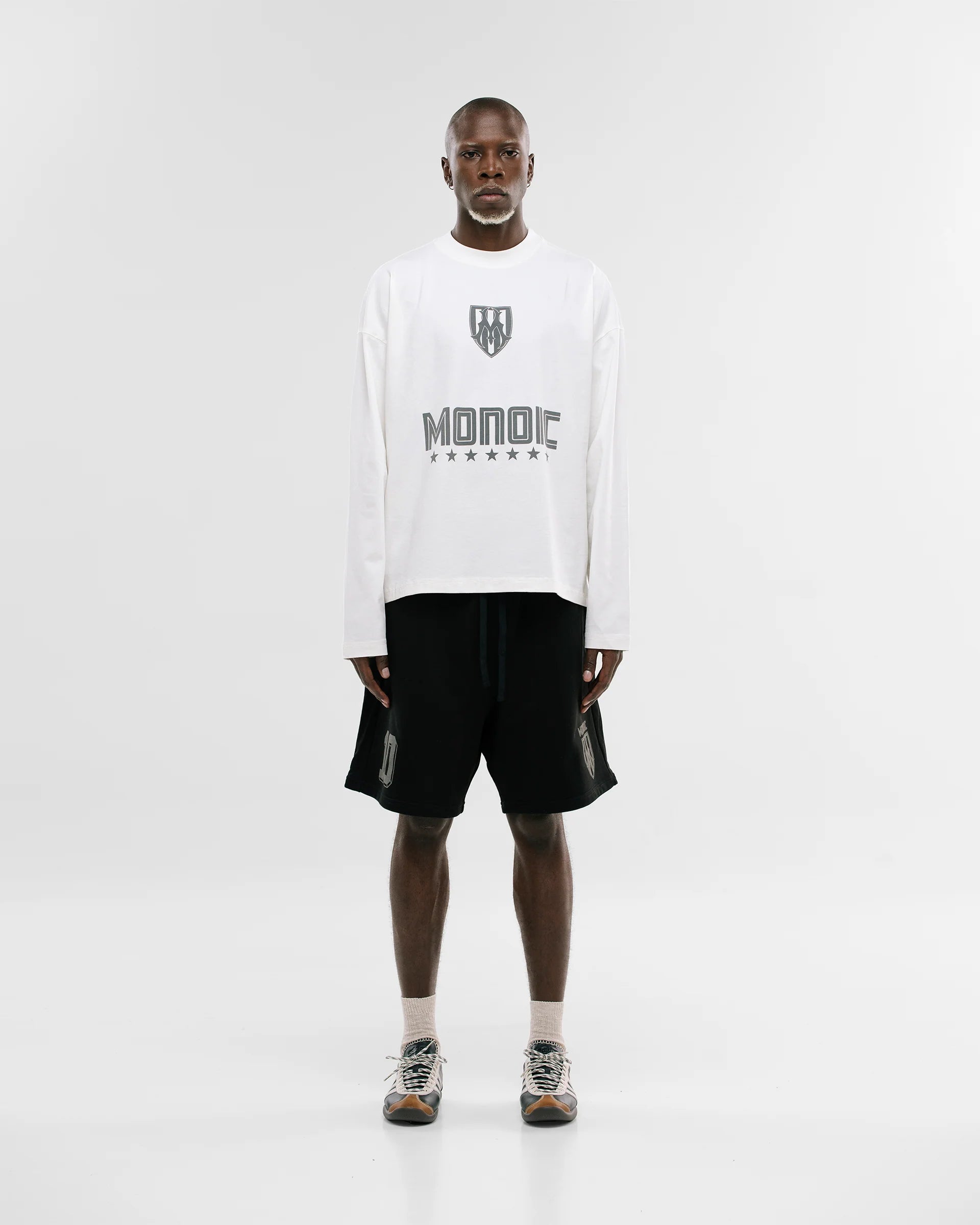 Monoic Camiseta Oversized Shield Long Sleeve - Off White