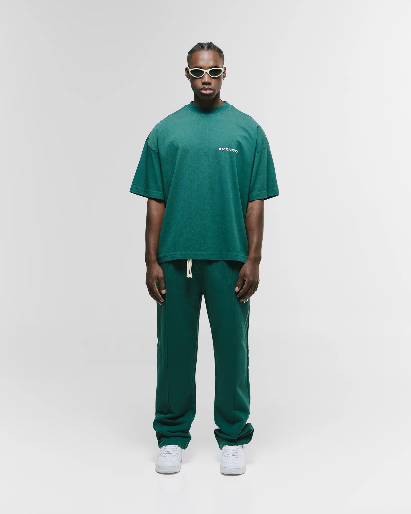 Monoic Camiseta Boxy Fit Básica V4 - Forest Green