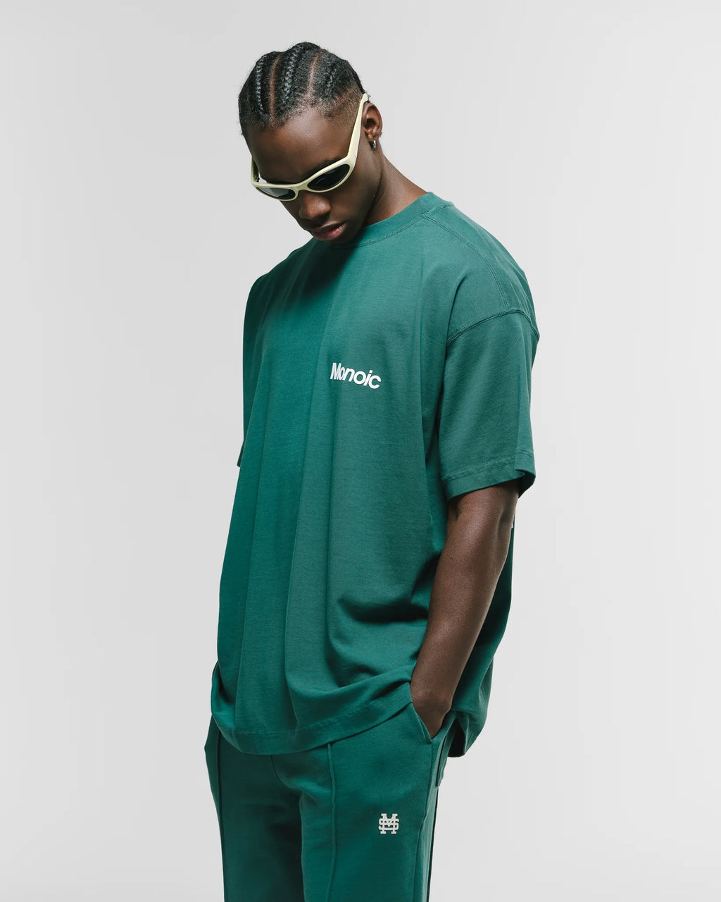 Monoic Camiseta Logo Oversized V4 - Forest Green