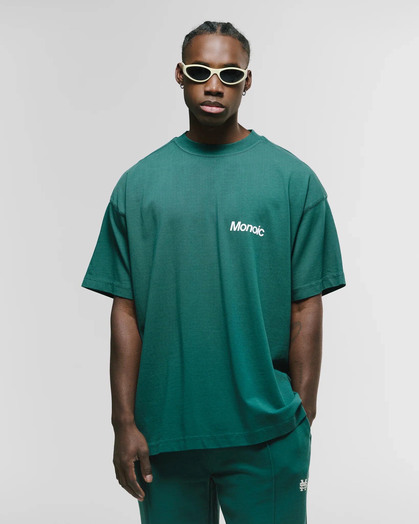 Monoic Camiseta Logo Oversized V4 - Forest Green