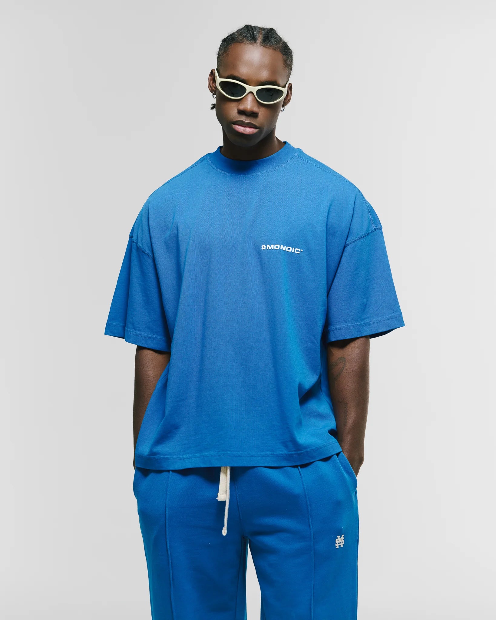Monoic Camiseta Boxy Fit Básica V4 - Azul Cobalto
