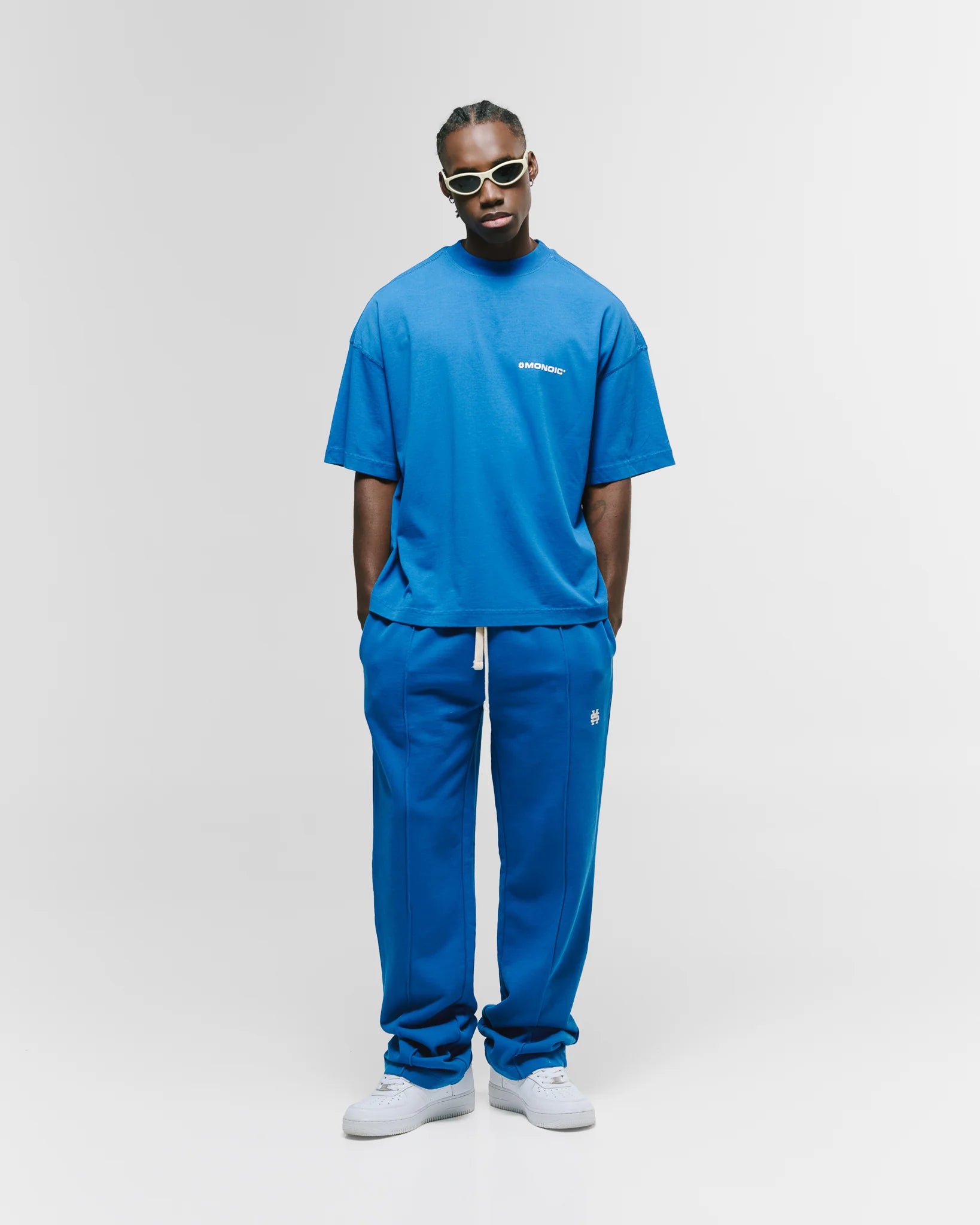 Monoic Camiseta Boxy Fit Básica V4 - Azul Cobalto