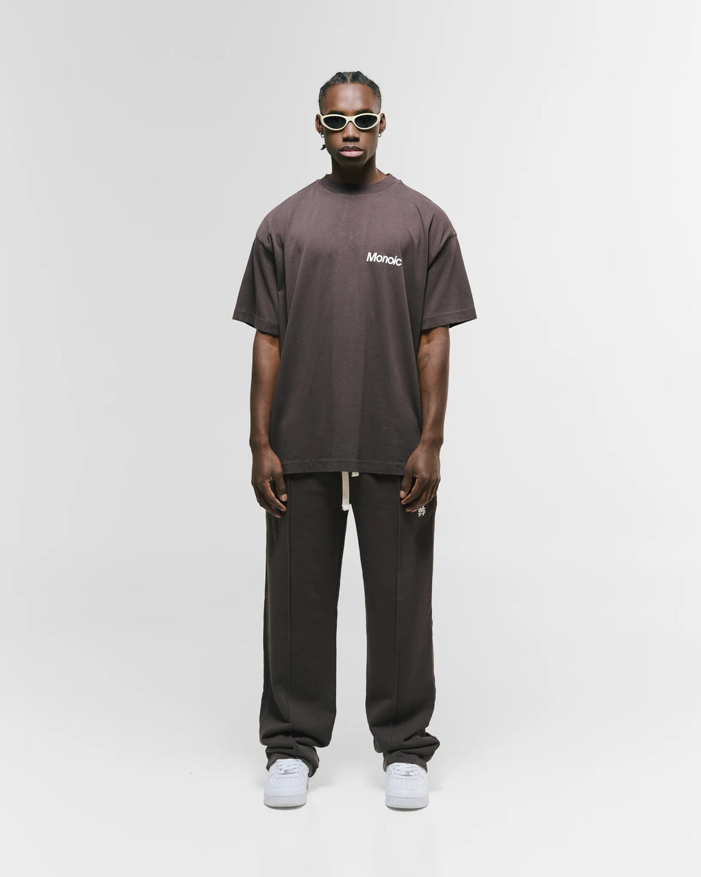 Monoic Camiseta Logo Oversized V4 - Café Chocolate