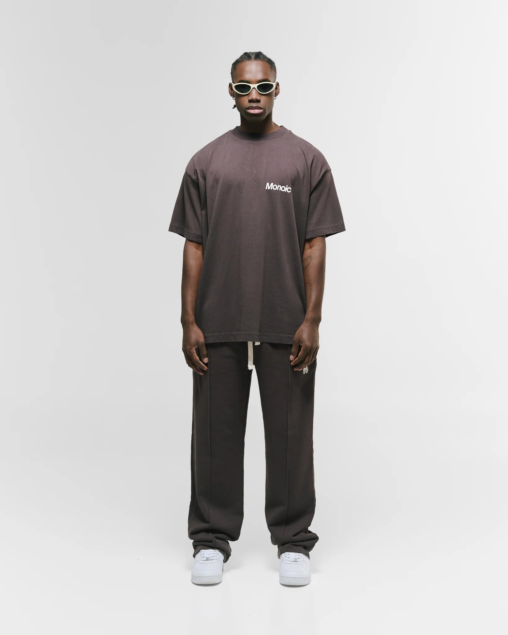 Monoic Camiseta Logo Oversized V4 - Café Chocolate