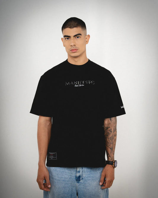Manifesto Camiseta Oversize Basica Negra