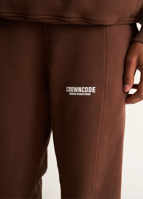 Crowncode jogger recto creative studio - chocolate
