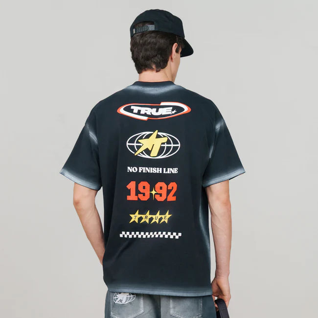 True No Finish Line Oversized T-Shirt - Black