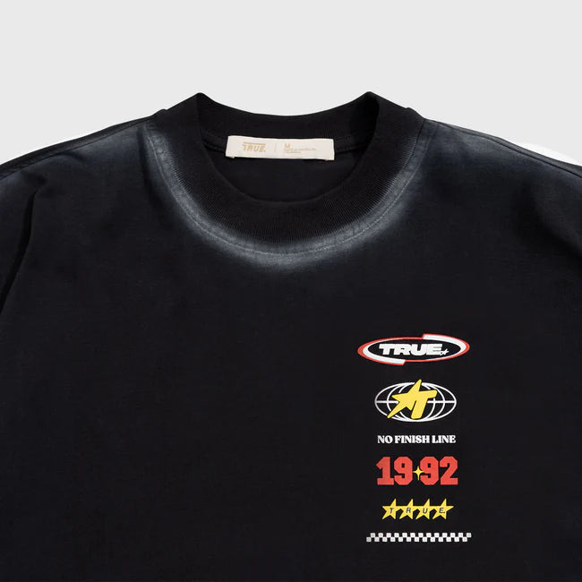 True No Finish Line Oversized T-Shirt - Black