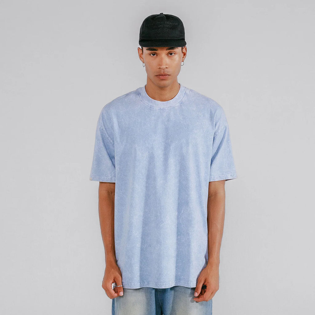 True Oversized Washed T- Shirt - Blue