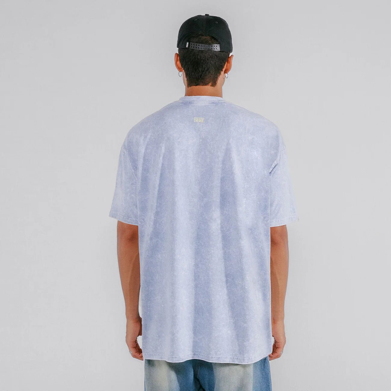 True Oversized Washed T- Shirt - Blue