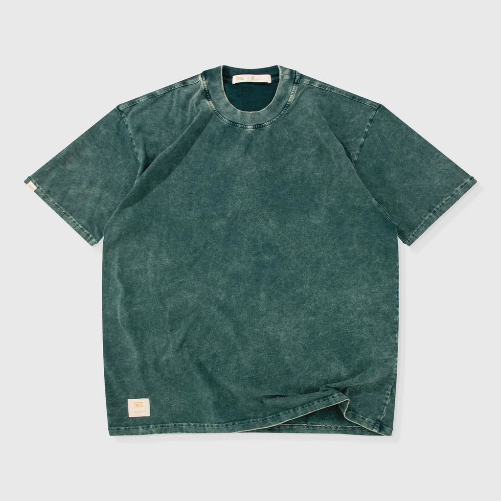 True Oversized Washed T- Shirt - Pine Green