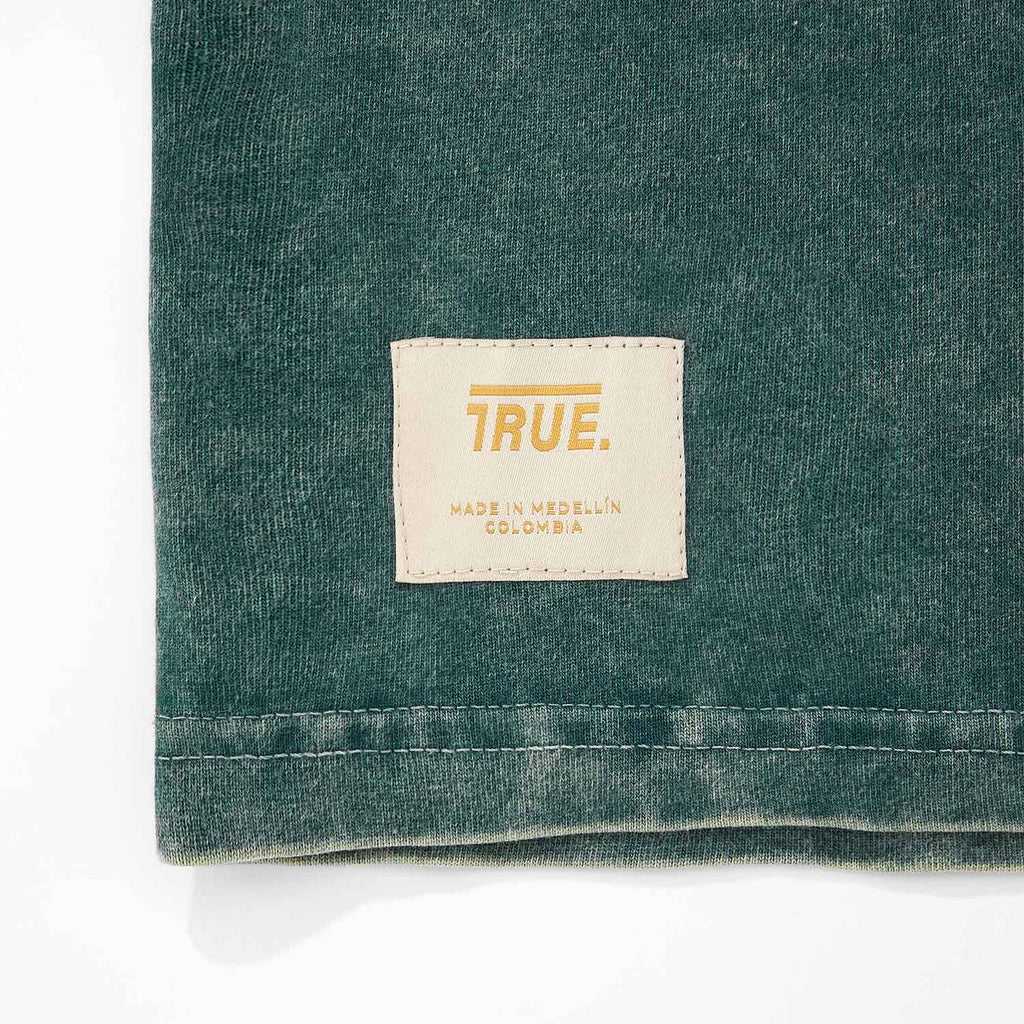 True Oversized Washed T- Shirt - Pine Green