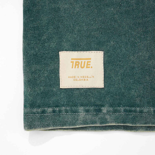 True Oversized Washed T- Shirt - Pine Green