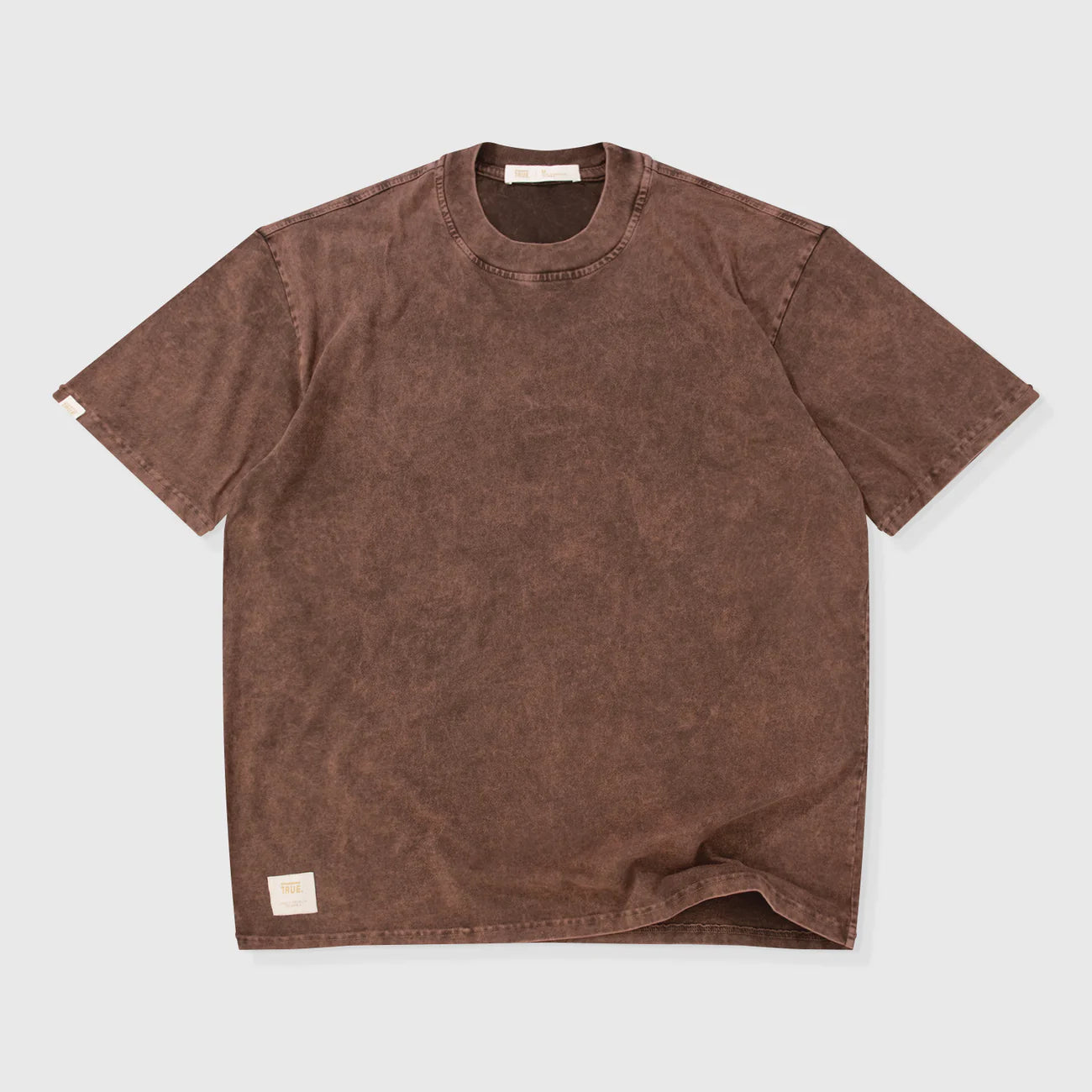 True Oversized Washed T- Shirt - Brown