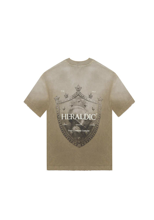 Pure Heraldic brown shield T-shirt PUR18527