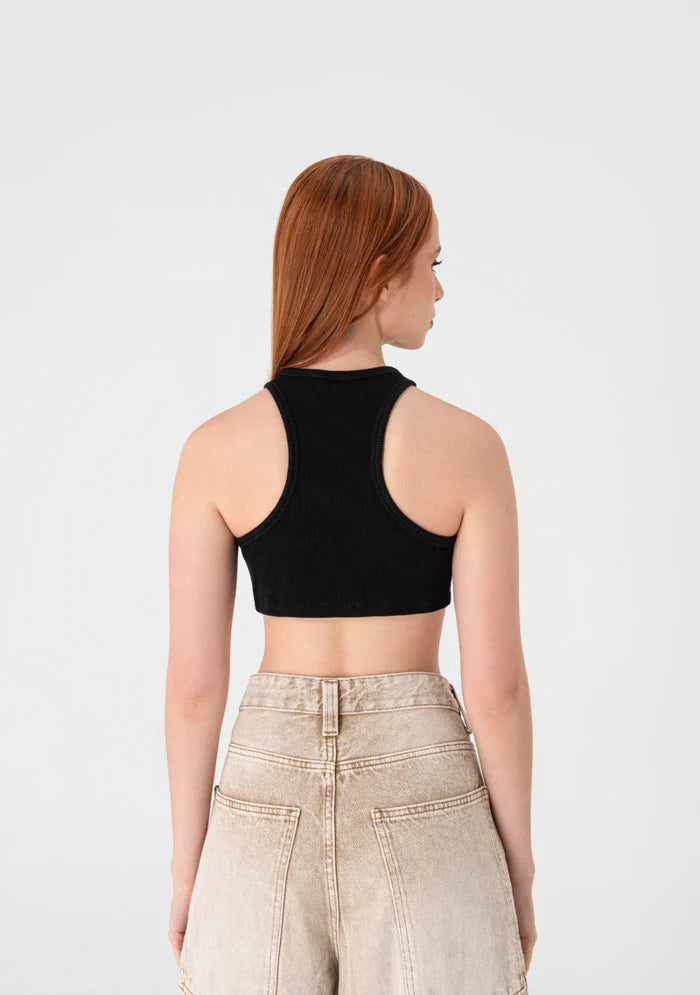 Pure Heraldic crop top negro PUR18539