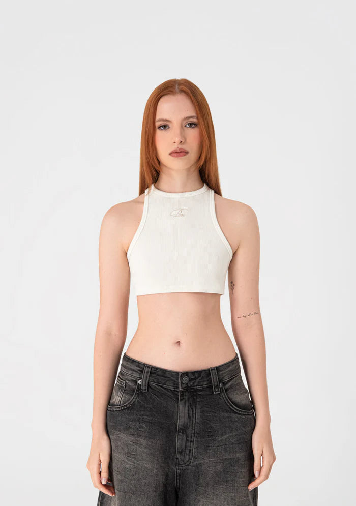 Pure Heraldic cream crop top PUR18540