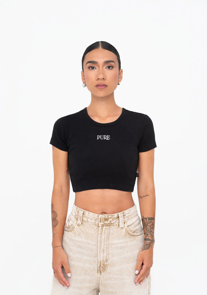 Pure Aurea black crop top PUR-18578