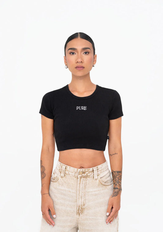 Pure Aurea black crop top PUR-18578