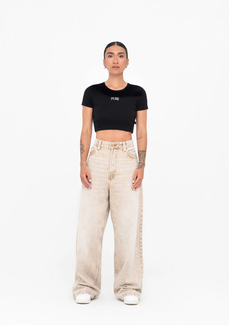 Pure Aurea black crop top PUR-18578