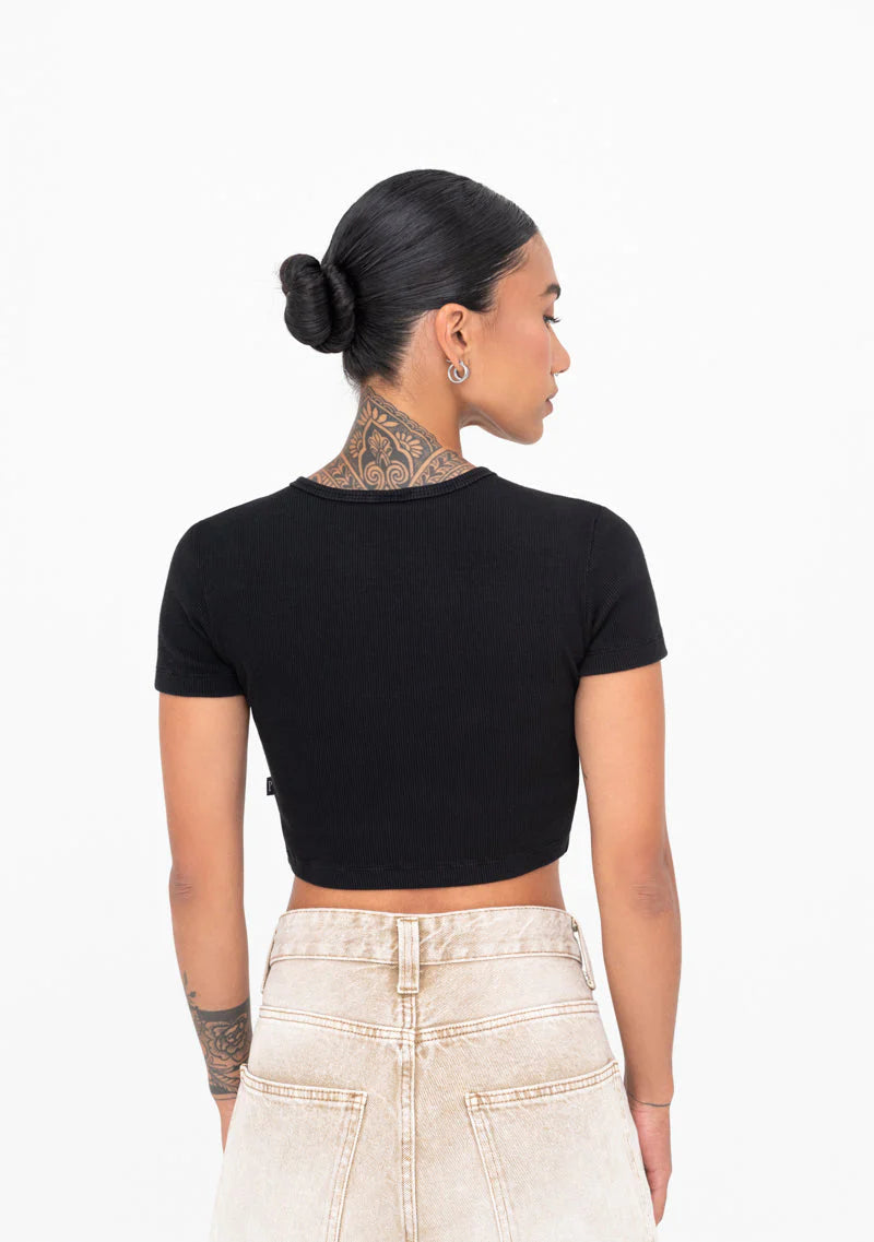 Pure Aurea black crop top PUR-18578