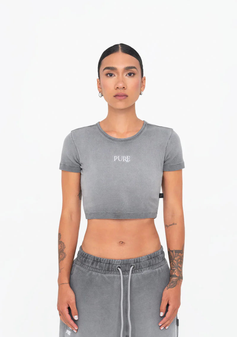 Pure Aurea grey crop top PUR-18581