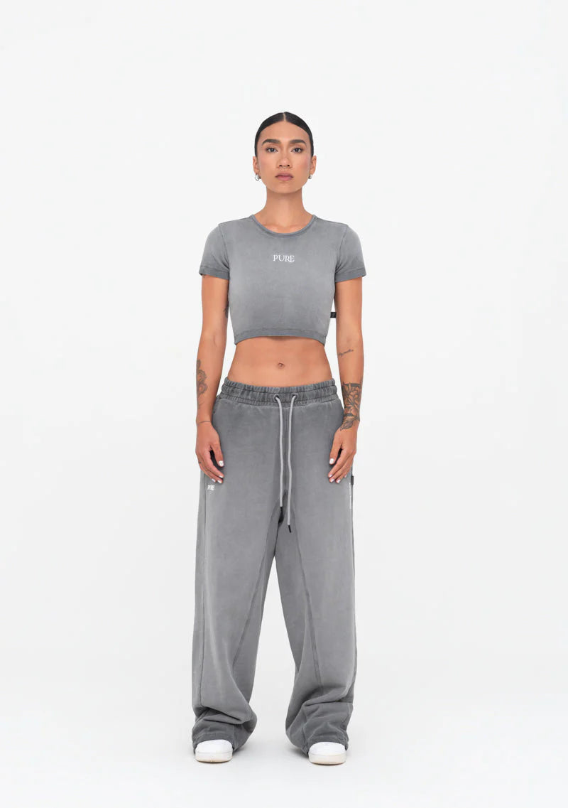 Pure Aurea grey crop top PUR-18581