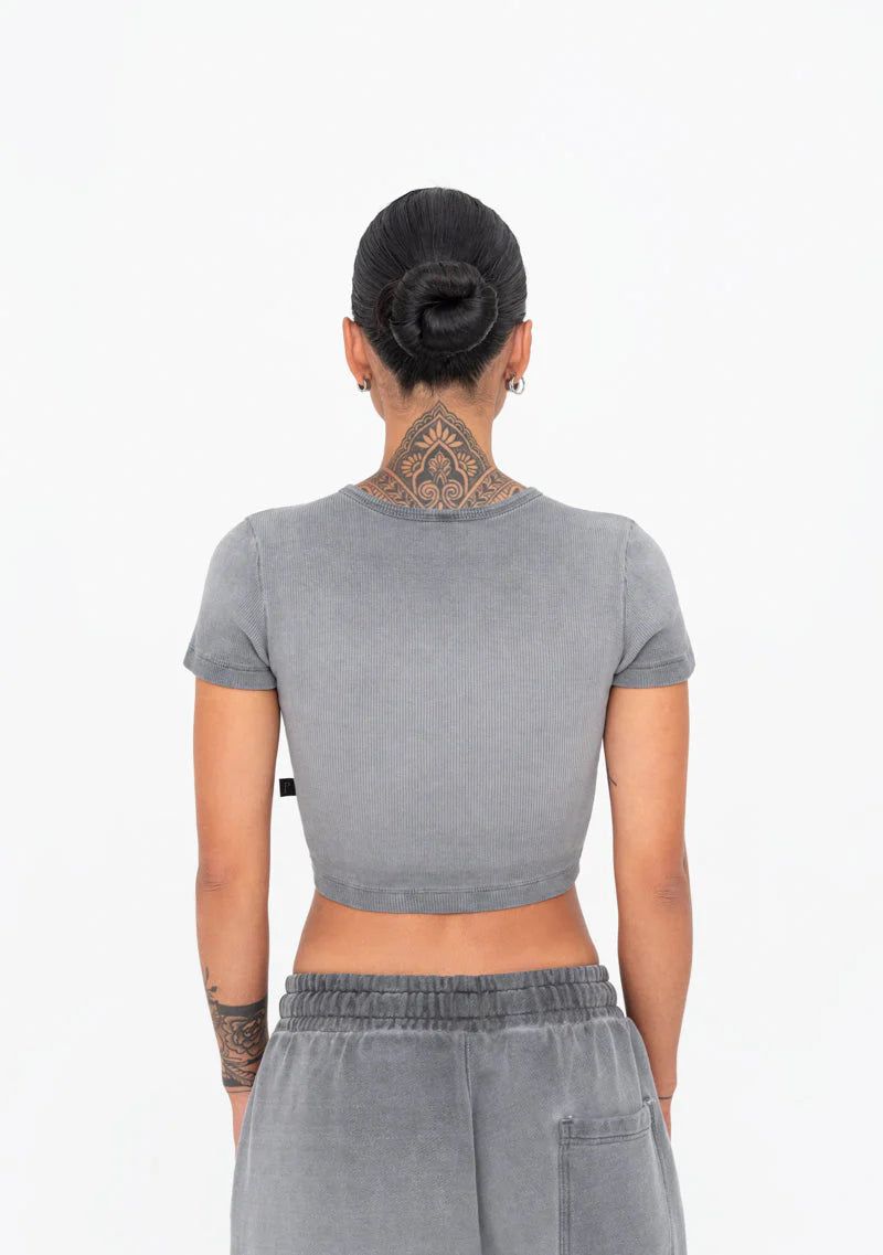 Pure Aurea grey crop top PUR-18581