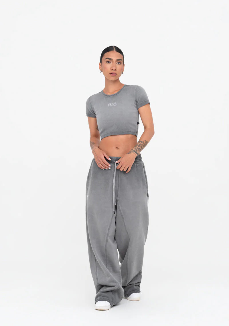 Pure Aurea grey crop top PUR-18581