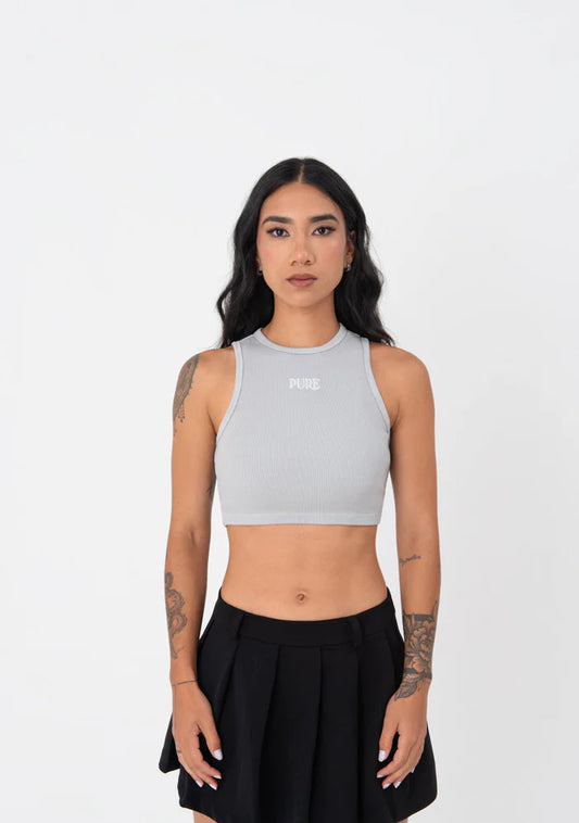 Pure Atelier Grey Crop top PUR19169