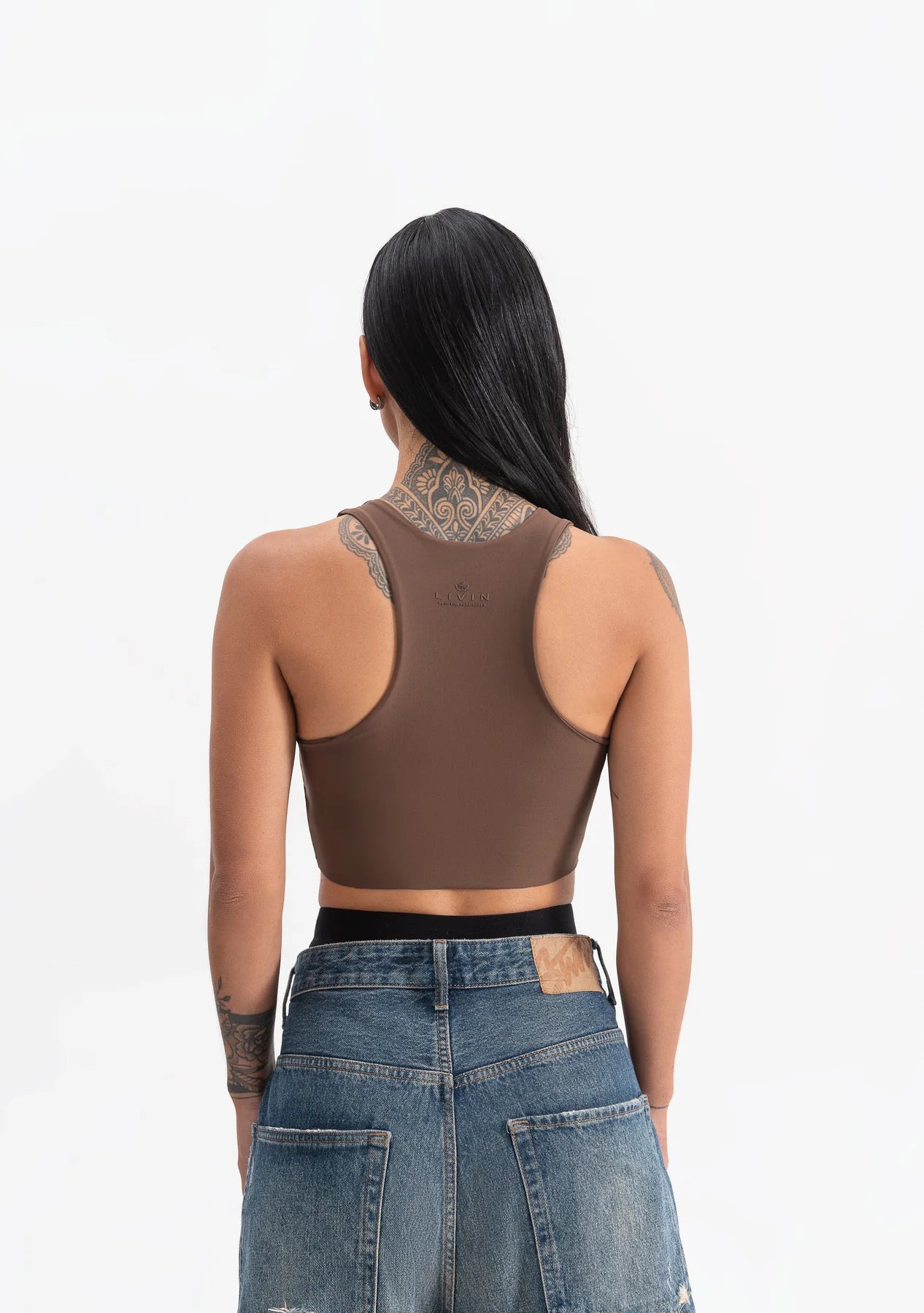 Pure x Livin brown top PUR19483