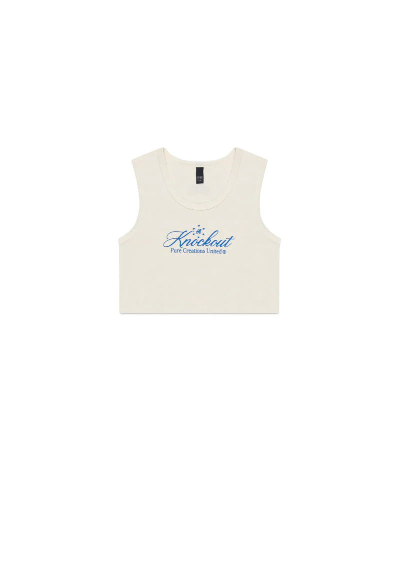 Pure knockout white crop top PUR19487