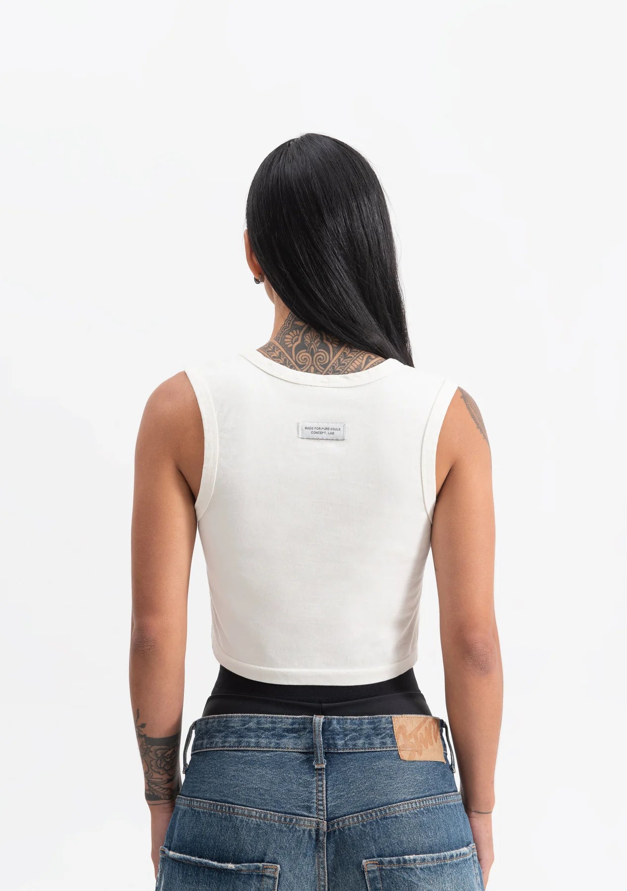 Pure knockout white crop top PUR19487