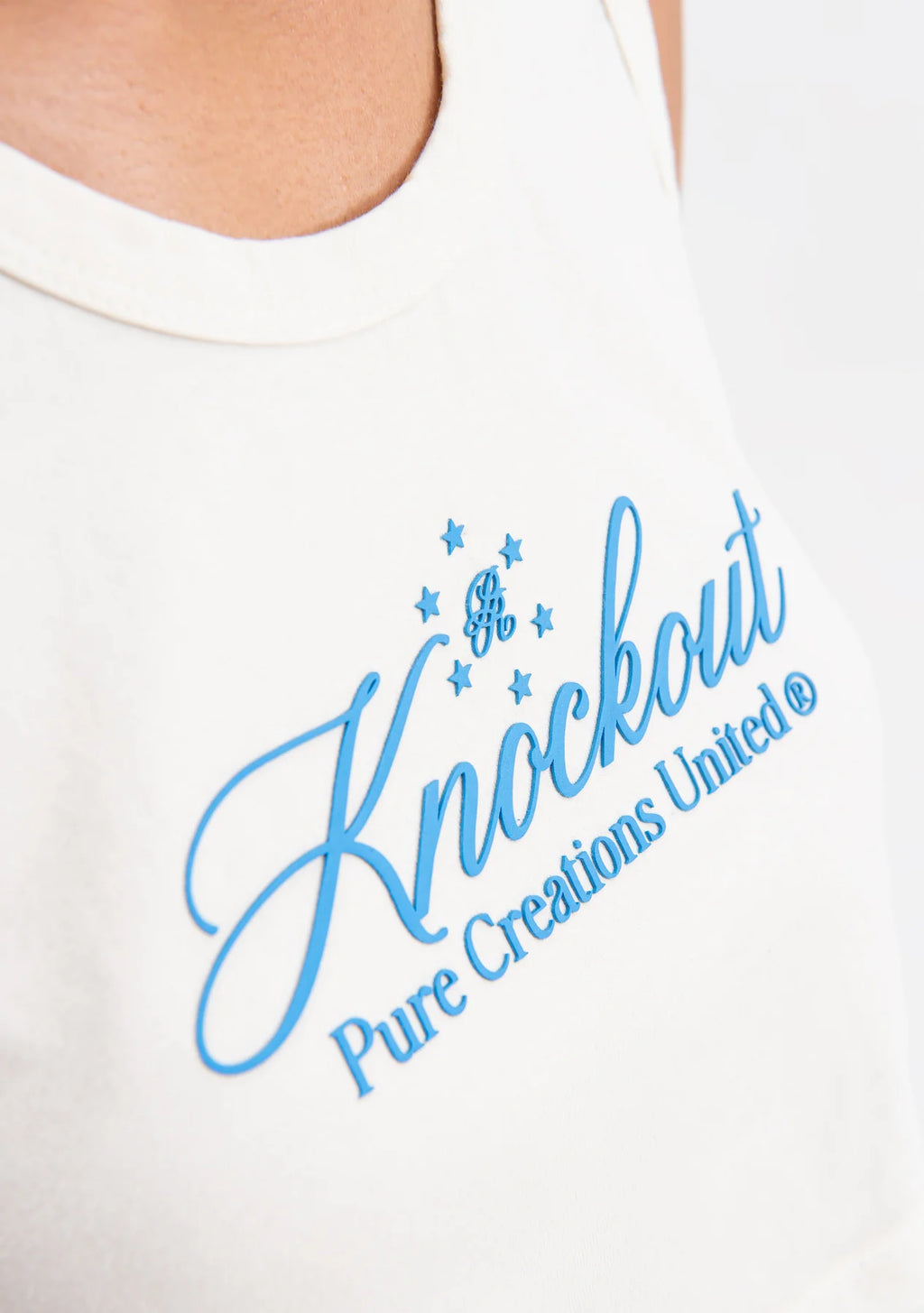 Pure knockout white crop top PUR19487