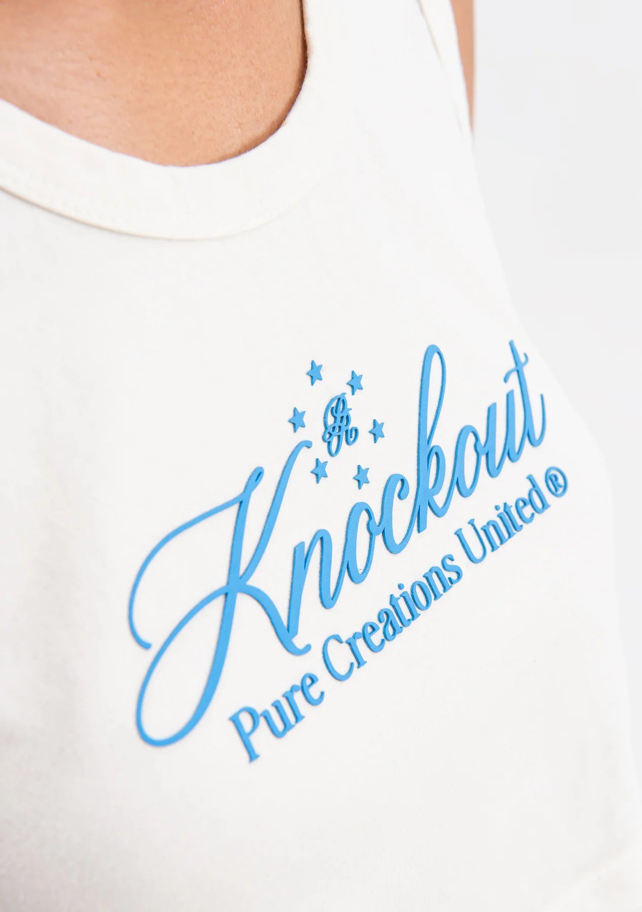 Pure knockout white crop top PUR19487