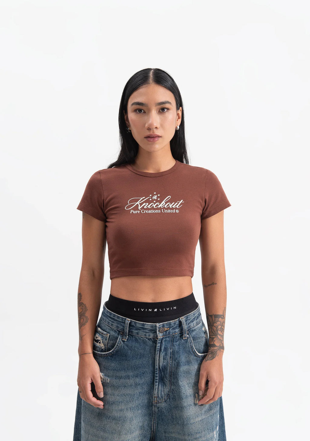 Pure Knockout brown baby tee PUR19488