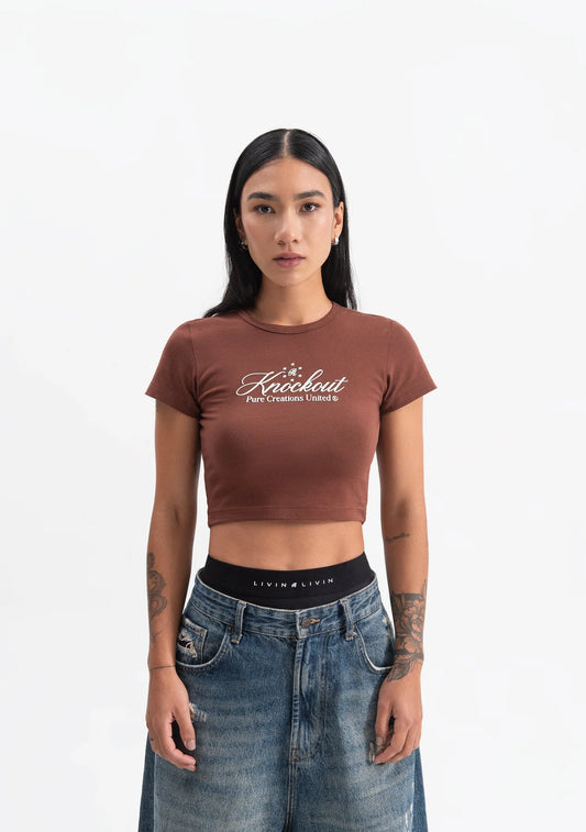 Pure Knockout brown baby tee PUR19488