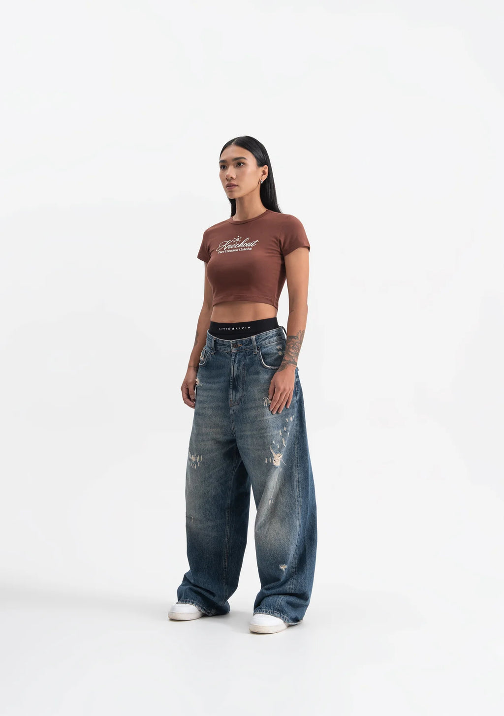Pure Knockout brown baby tee PUR19488