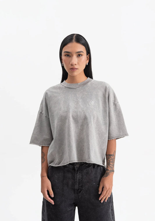 Pure Knockout grey crop top PUR19491