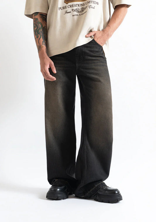 Pure Monclair washed black brown jean PUR19804