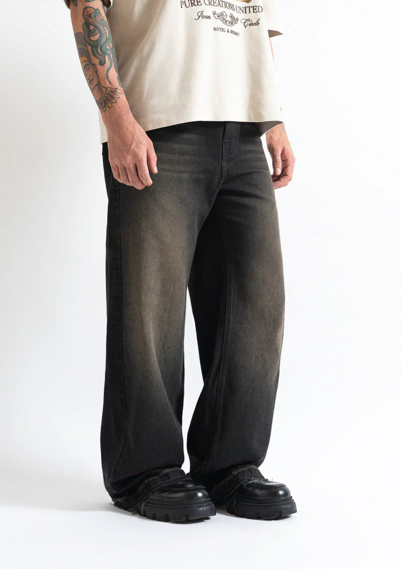 Pure Monclair washed black brown jean PUR19804