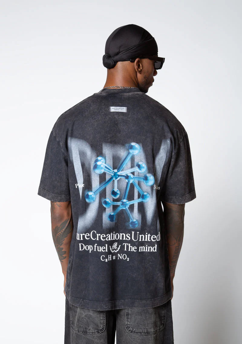 Pure Dopamine black Molecule t-shirt PUR19836
