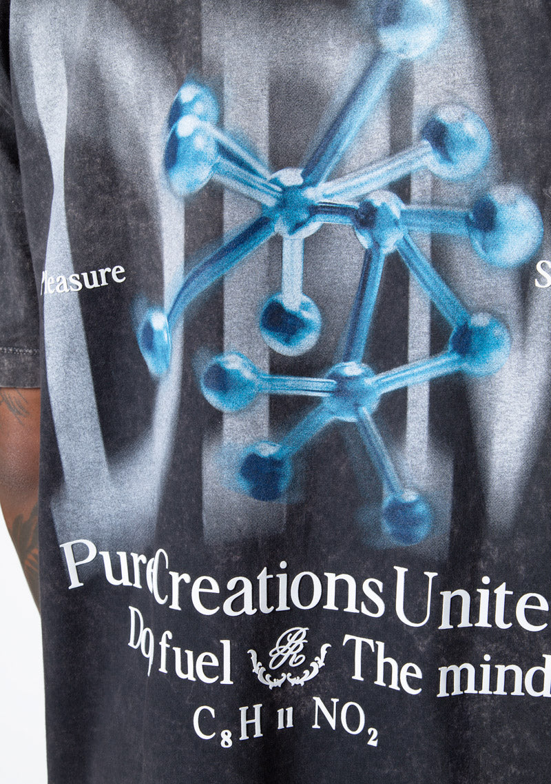 Pure Dopamine black Molecule t-shirt PUR19836