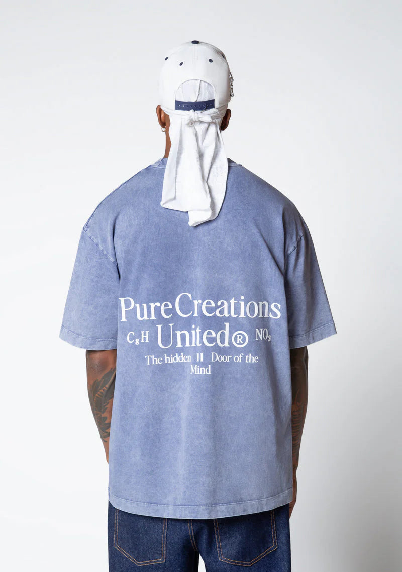 Pure Dopamine blue keyhole t-shirt PUR19839