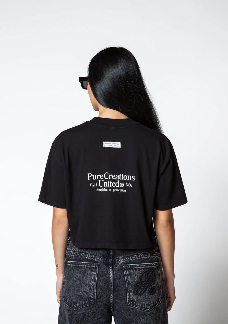 Pure Dopamine black eye crop top PUR19853