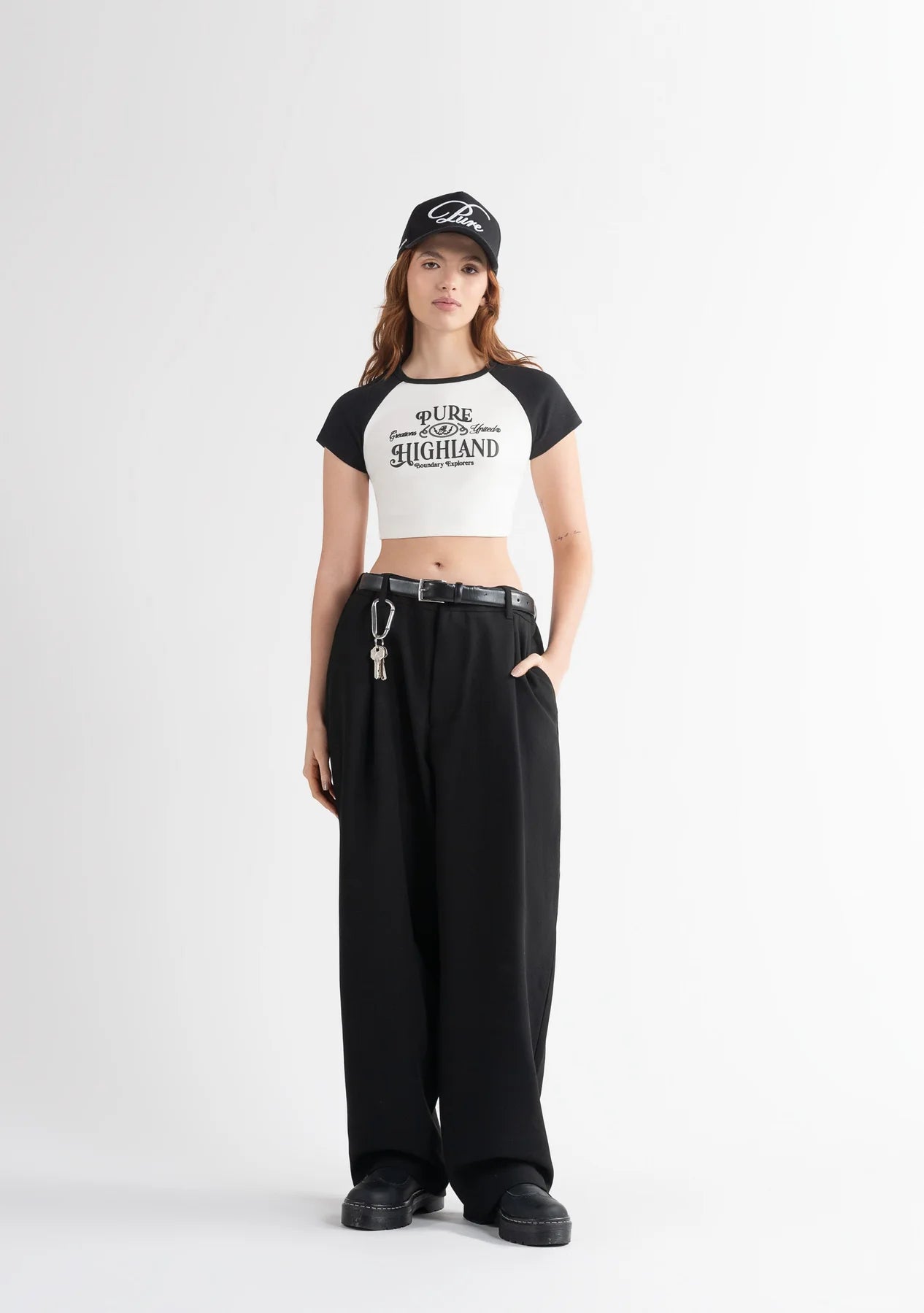 Pure highland black baby tee PUR20328