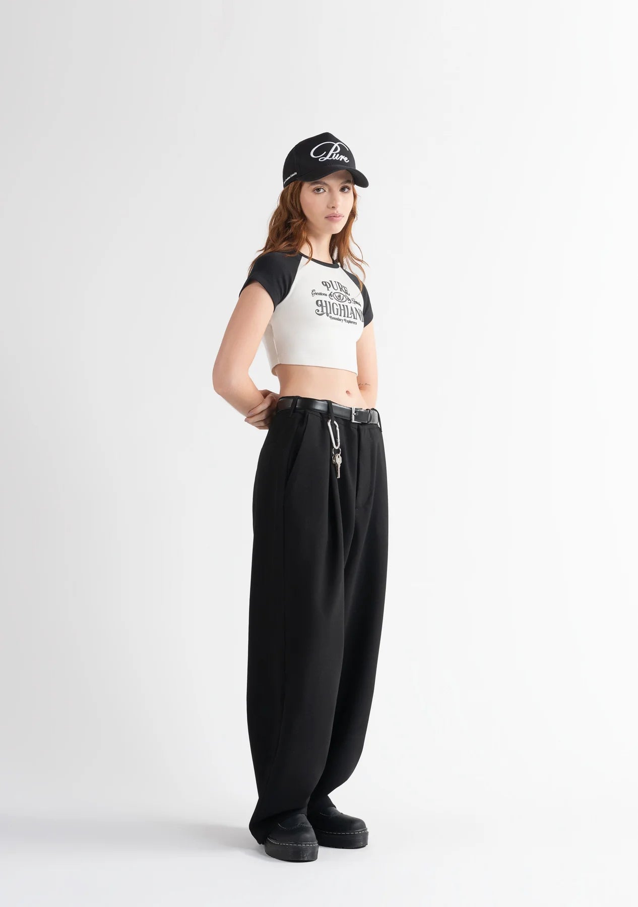Pure highland black baby tee PUR20328